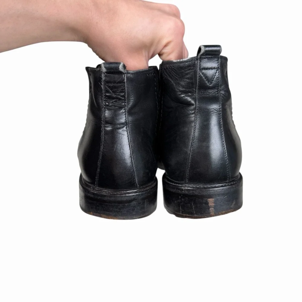 Bally Made in Italy Men's Leather Zip Chelsea‎ Ankle Boots Men's 7.5 M Black